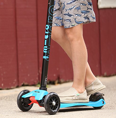 Micro Kickboard - Maxi Original 3-Wheeled, Lean-to-Steer, Swiss-Designed Micro Scooter for Kids, Ages 5-12, Aqua