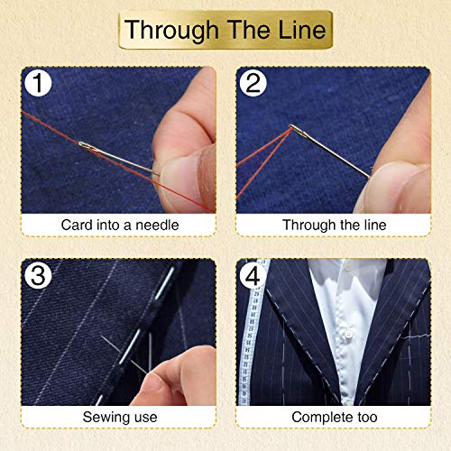 image for VQS One Second-Needles Self Threading Needles Hand Sewing Repair Set o