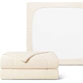 REST Buy 2 GET 30 Percent Off: Evercool Comforter Plus Fitted Sheet Bundle at 30% Discount, in Snow Ivory, King Size