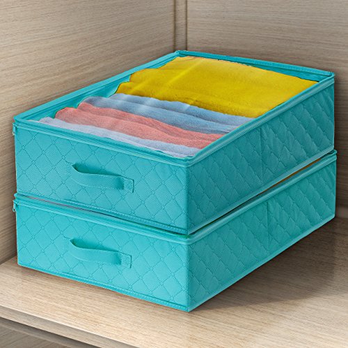 Sorbus Storage Bags Closet & Underbed Organizer Set, Clear Cover, Foldable with Carry Handles