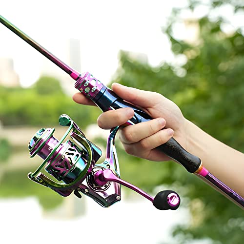 Spinning Reel, Colorful Fishing Reel 3 +1 Light Weight Ultra Smooth Powerful Spinning Reels, with CNC Line Management Graphite Frame, for Freshwater (1000)