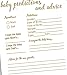 50 Baby Predictions and Advice - Gold Confetti - Baby Shower Game, New Mom & Dad Card or Mommy & Daddy To Be, Girl or Boy Babies New Parent Message Advice Book, Fun Gender Neutral Party (50-cards)