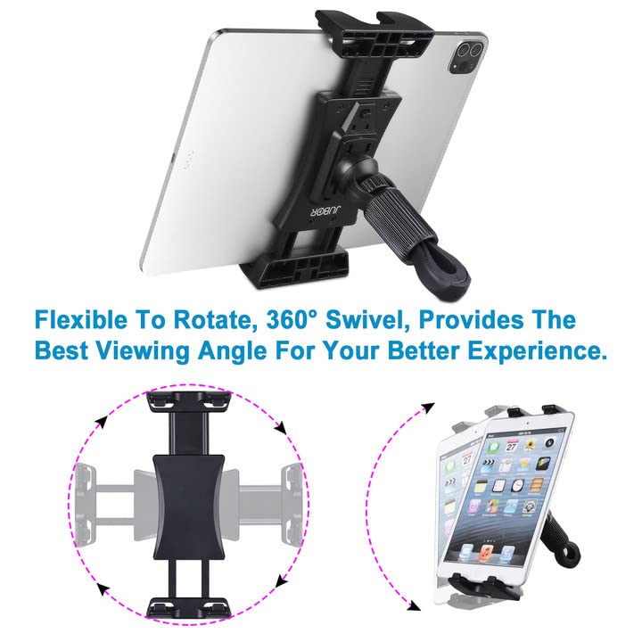 JUBOR Tablet Holder, Portable Bike Car Phone Tablet Mount for Indoor Gym Treadmill, and Spinning