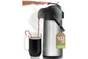 Coffee Carafe with Pump - 102oz / 3L Airpot 12 Hours Large Carafe Hot Cocoa Dispenser for Parties-Hot Water Dispenser, Tea Fl