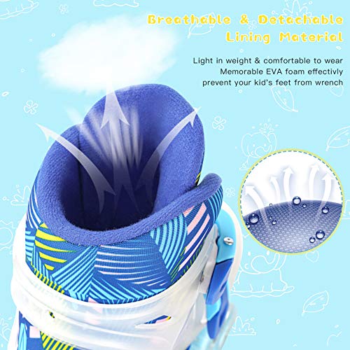 GVDV Roller Skates for Boys Adjustable Size Double Roller Skates