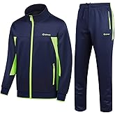 PUMPITU Men's Casual Athletic Tracksuit Long Sleeve Sweatsuit Set Full Zip Running Jacket and Pants 2 Piece Outfits