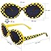 SIQUK 8 Pairs Clout Goggles Oval Sunglasses 8 Colors Retro Kurt Mod Goggles