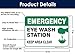 Eye Wash Station Signs, Emergency Sign, 10x7 Rust Free Aluminum, Weather/Fade Resistant, Easy Mounting, Indoor/Outdoor Use, Made in USA