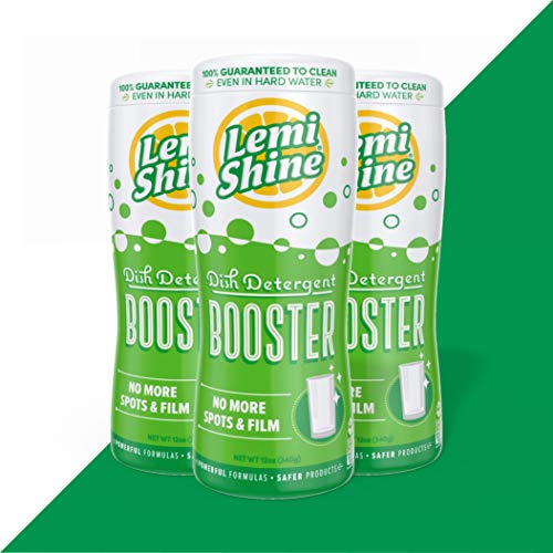 Lemi Shine Dish Detergent Booster, Hard Water Stain Remover, MultiUse Citric Acid Cleaner (12