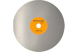 GYTYCATAH Diamond Flat Lap Disc, 6" x 1/2" Arbor 1000 Grit, Diamond Coated Flat Lap Wheel for Gemstone Ceramics Stone Glass, Grinding Sanding Disc Lapping Polishing Disc