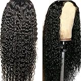 Lace Front Human Hair Wigs Waye Unprocessed Virgin Brazilian Water Wave Hair Wigs 130 Denisity For Black Women 14