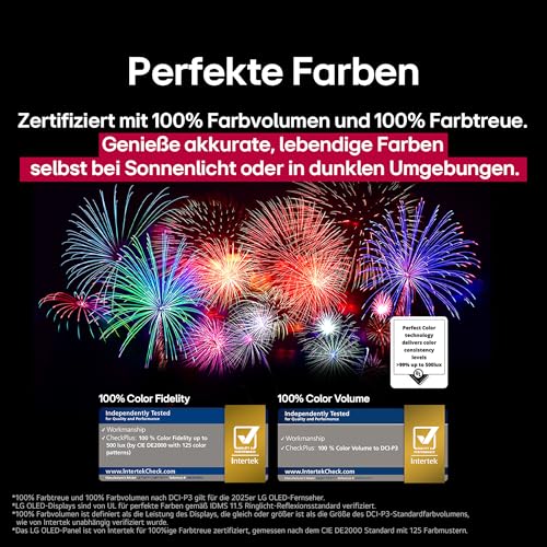 LG OLED65B59LA TV 65 Zoll (165 cm) 4K OLED AI TV (α8 Gen2 4K AI Prozessor, webOS 25, 120Hz) [Modelljahr 2025]