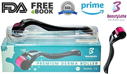 Premium Derma Roller Kit | 540 Medical Grade Titanium Micro Needles | Anti-Aging Home Use Skin Care Tool/0.5mm | Repair Acne, Hyper pigmentation, Fine Lines, Wrinkles, Dark Spots |Free E-Book| (Pink)