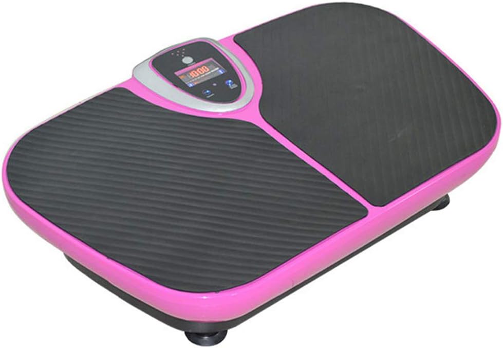 WMNRNYD Viberation Platform Machine, Whole Body Workout Vibration Fitness Whole Body Vibration Machine Crazy Fit Vibration Plate with Remote Control And Resistance Bands,Pink