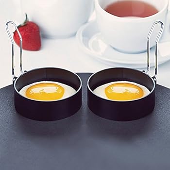 Amazon.com: 2 Pcs Stainless Steel Egg Ring Round Breakfast ...