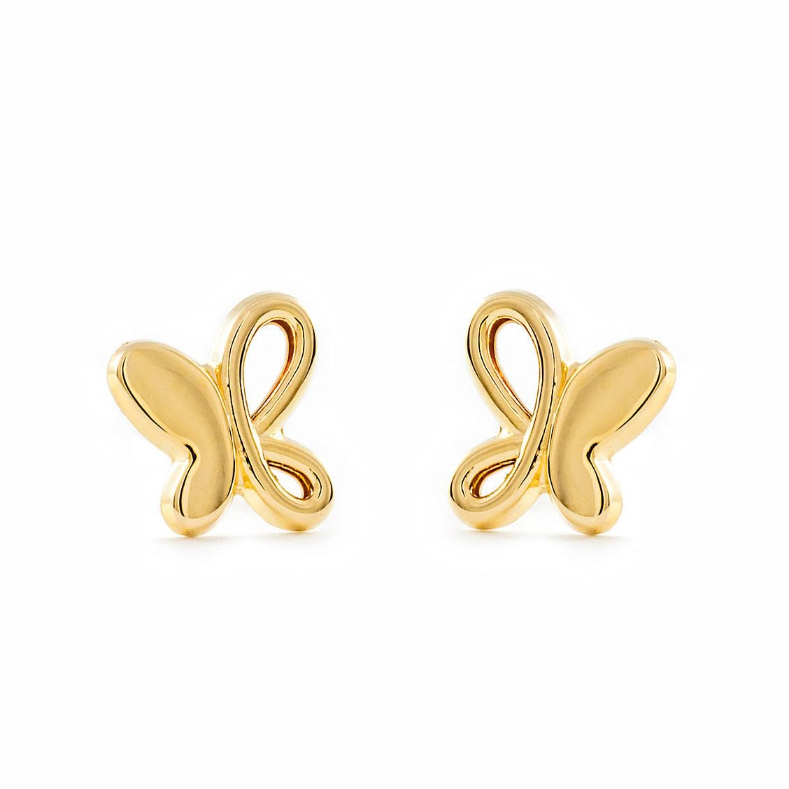 9ct Yellow butterfly Gold Children's Earrings