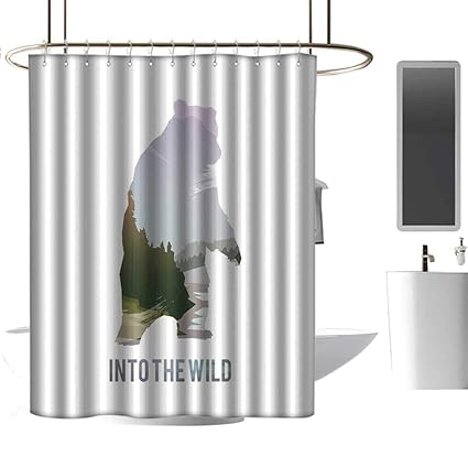 Amazon Com Cabin Decor Shower Curtains Grey And White Wild