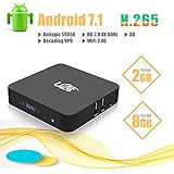 Android TV Box 7.1, U2C X Pro Quad Core 2GB Ram 8GB Rom Amlogic 64 Bit Smart Tv Box Support 4K 3D H.265 Ultra HD 2.4G Wifi(2017Update)