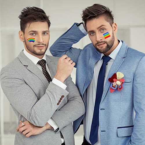 5 Rainbow+Temporary+Stickers+Celebration+Supplies