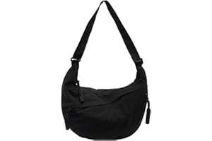 TWOYOMN Crossbody Nylon Crescent Bag for Women - Lightweight Small Hobo With 2 Pack Inner Dumpling Bag - Casual