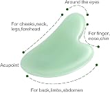 DEEINN Gua Sha Stone Massage Tool Jade Slimming Massager Green Heart Shape view 4