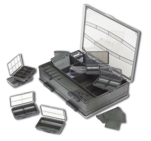 Fox F Box Double DELUXE Large Box System Tacklebox, Angelbox 35x25x9cm, Angelkasten inkl. Kleinteileboxen, Angelkoffer