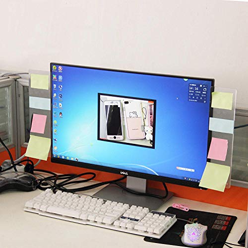 2pcs(Left & Right) Multifunction Fashion Clear Color Computer Monitors Side Panel/Memo Pads/Message Boards/Sticky Boards for Computer Screen - Thumbnail 2