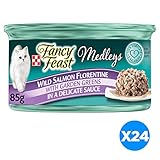 Purina Fancy Feast Wild Salmon Florentine Cat Food - (24) 3 oz. Pull-top Can
