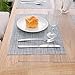 Placemats,Placemats for Dining Table,Heat-Resistant Placemats, Stain Resistant Washable PVC Table Mats,Kitchen Table mats (4, Smoky Grey)