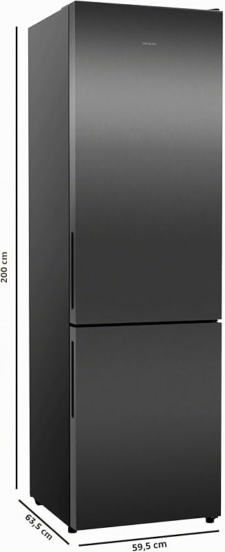 Frigorifero Combinato Bolero CoolMarket Combi 356i Dark E. Total No Frost, Sistema di Raffreddamento Multiflow, Classe E, Design Elegante Finitura Scura, Ultra Silenzioso, Alta Efficienza