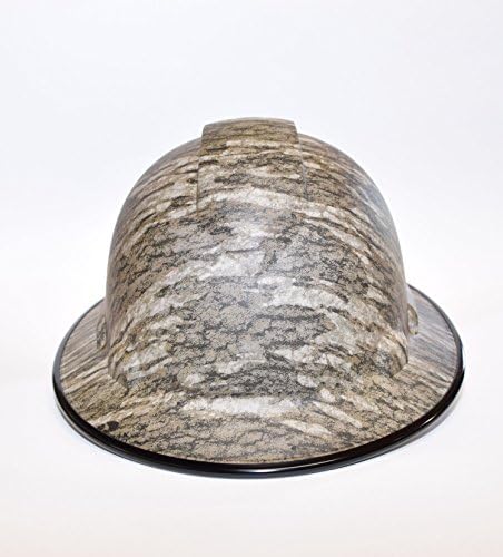 Custom Ridgeline Wide Brim Hard Hat OSHA Hydro Dipped in Mossy Oak Bottomland BG