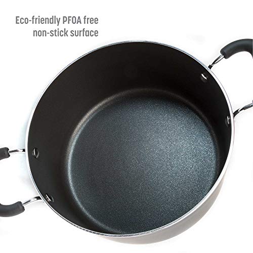 Goodful Aluminum NonStick Dutch Oven With Tempered Glass Steam Vented