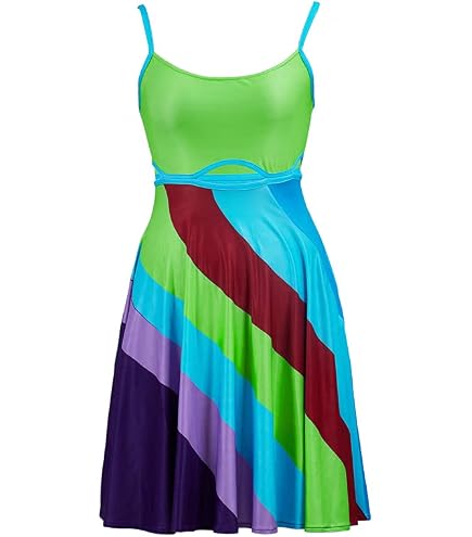 Women's 13 Going On 30 Cosplay Costume Jenna Rink Sexy Slip Dress (XS, Multicolored): Clothing, Shoes & Jewelry