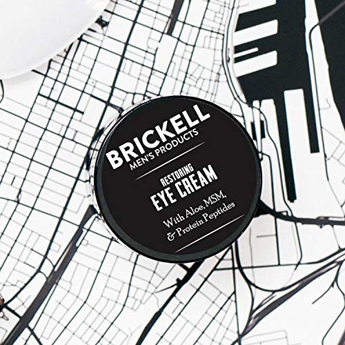 Brickell Men's Restoring Eye Cream for Men, Natural and Organic Anti Aging Eye Balm To Reduce Puffiness, Wrinkles, Dark Circles, Crows Feet and Under Eye Bags, .5 Ounce, Unscented - Thumbnail 4