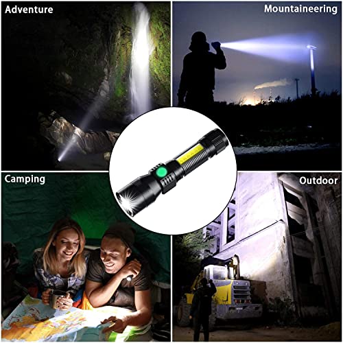 UV Flashlights Black Light, Rechargeable Flashlights with COB Sidelight