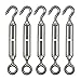 Amgate 5 PCS M5 Stainless Steel Hook & Eye Turnbuckle Wire Rope Tension