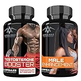 Alpha Male Combo Pack Testosterone Booster & Alpha Male Enhancement - Natural Stamina, Endurance and Strength Booster - Fortifies Metabolism - Promotes Healthy Drive and Greater Blood Flow (120 count)