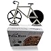 Pizza Blaze bike, Bicycle shape Pizza Cutter / Slicer - 2 Stands - Dual Stainless Steel Wheel Blades - A Sporty and Awesome Kitchen Gift (White)