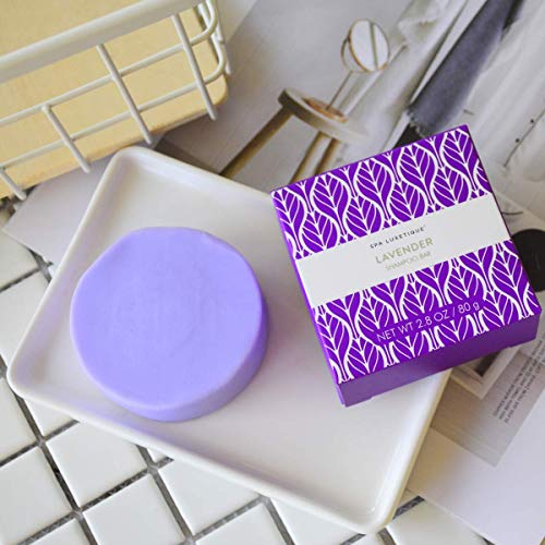 Spa Luxetique Natural Solid Shampoo Bar Soap Bar Gift Set, Layer Bubble