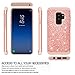 Samsung Galaxy S9 Plus Glitter Case for Girls Women (Not Fit S9),LeYi Bling Sparkly Cute [PC Silicone Leather] Dual Layer Heavy Duty Protective Phone Case for Galaxy S9 Plus/S9 + TP Rose Gold