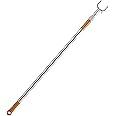Long Reach Stick Closet Pole with Hook 63" Extendable Reach Pole Reaching Pole for High Area, Shelf, Closet Top