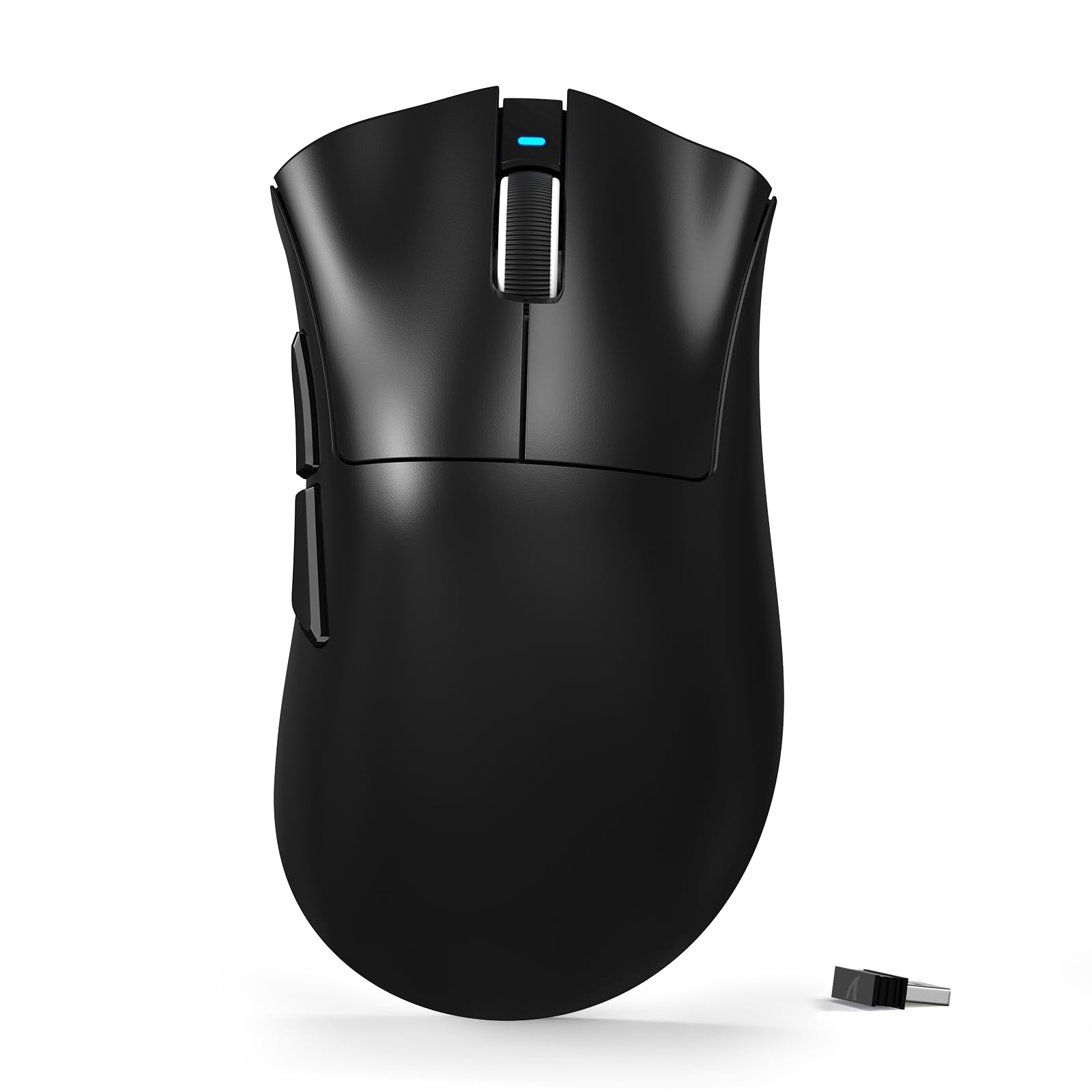 ATTACK SHARK V3 Ultra-Light Wireless Gaming Mouse,PAW3311 Sensor, 500mAh, 62g, 25KDPI 2.4G/BT/USB-C Rechargeable Wireless Mouse with 5 Programmable Buttons for Laptop,PC,Mac Gamer (Black)