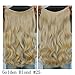 Invisible Wire Hair Extensions Pieces Secret Curly Wavy Hair Extension Synthetic Adjustable Headband for Women Hairpieces (20 Inch (Pack of 1), Golden Blonde)