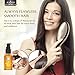 Anjou Hair Straightener Brush with Moroccan Oil Hair Treatment and Anion Hair Care (Adjustable Temperature Setting, Max 446℉ for All Hair Types, Auto Lock/Shutoff)