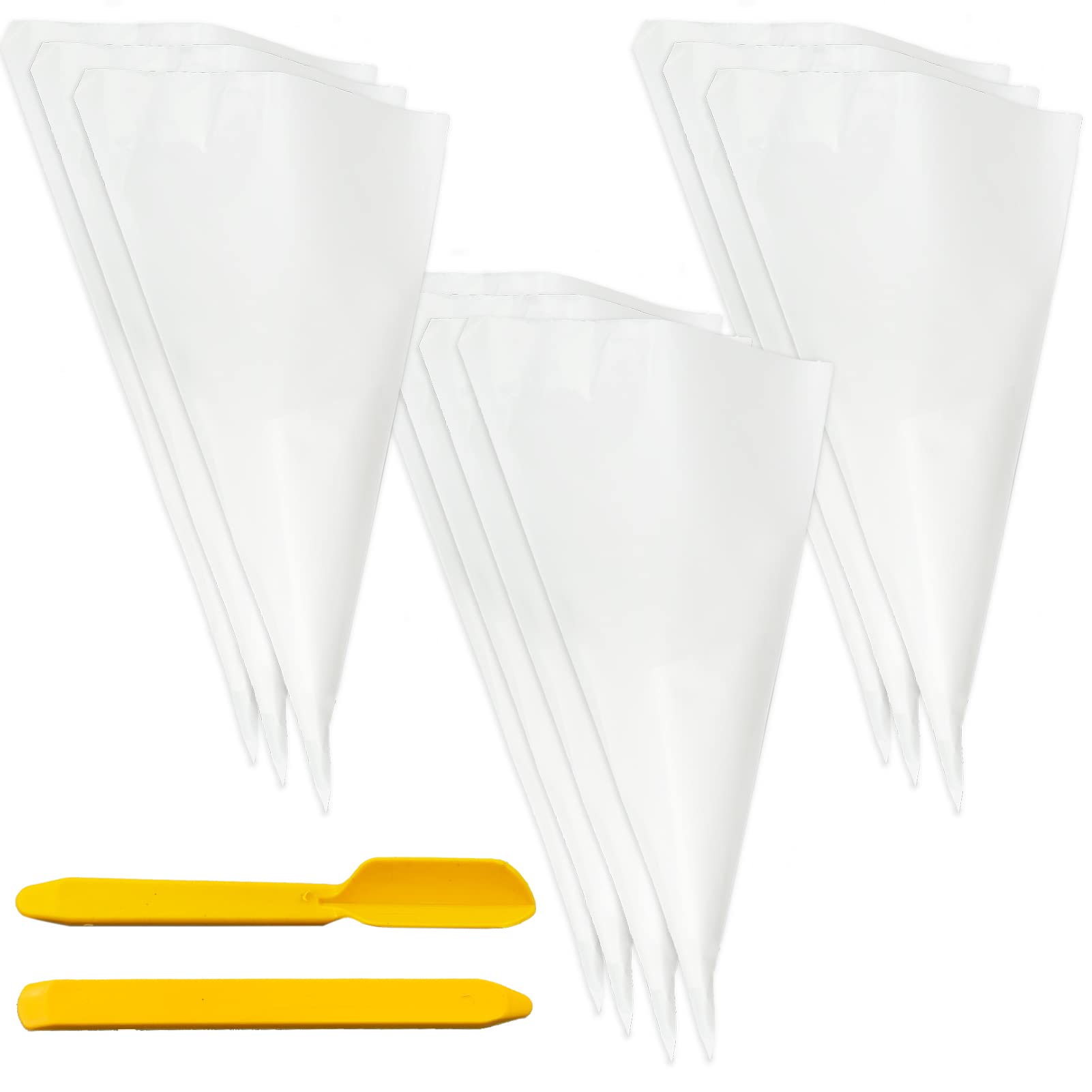 10 * Pack Grout Bag with 2 * Tile Caulk Tool, Heavy Duty HDPE Tip Tear Puncture Resistant Cement Sealer Bag, 28.5 * 46.5cm