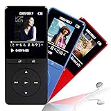 FecPecu Portable 8GB MP3 Player, Expandable Up To 64GB, Black