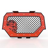 Wicked Skull Orange Front/Black Back Powdercoat