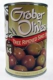 Graber, Tree Ripened Olives, 7.5oz Drained Weight (Pack of 3) (Choose Olive Size Below) (Size 14)