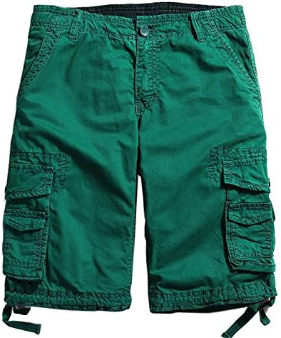 JUHGN Fashion NEW Plus Size 29-40 Mens Casual Shorts Men's Shorts Mens Multi-Pocket Shorts 12 color Prasinous 33
