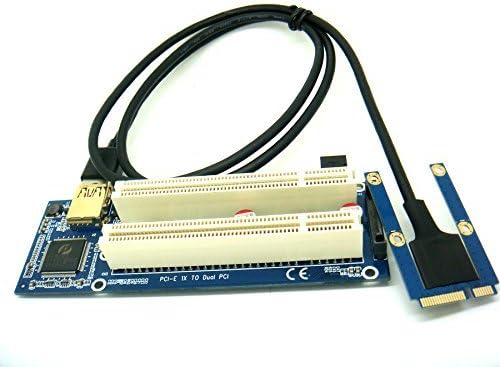 Mini PCI-E Express to Dual PCI Riser Extension Card With Cable
